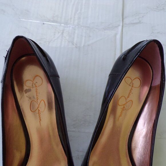 NWT Jessica simpson patent leather wedge heels 10 - Picture 4 of 10